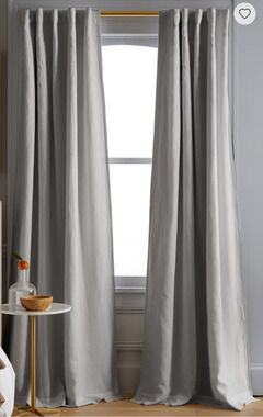 Quince European Linen Panel Cloud Room Darkening Curtain Size 48×96